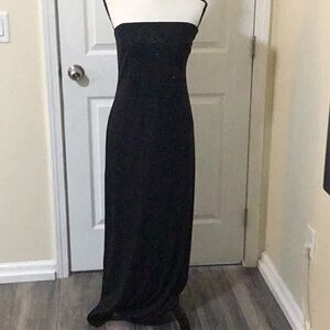 Express Black Strapless Dress with beaded detail. Size 14